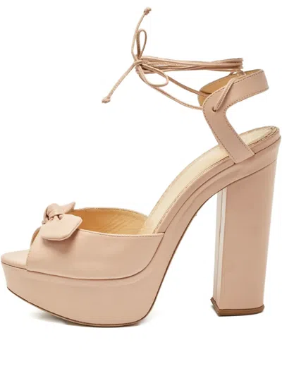 Pre-owned Charlotte Olympia 130mm Leather Heeled Sandals In Pink