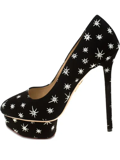 Pre-owned Charlotte Olympia 145mm Dolly Platform Pumps In Black