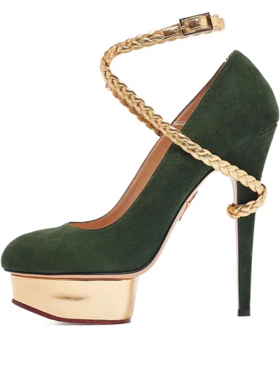 Pre-owned Charlotte Olympia 150mm Leather Platform Pumps