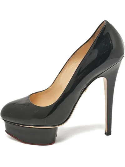 Pre-owned Charlotte Olympia 2024 140mm Dolly Pumps In Black