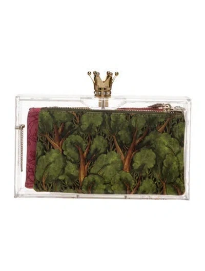 Pre-owned Charlotte Olympia Acrylic Clutch In Clear