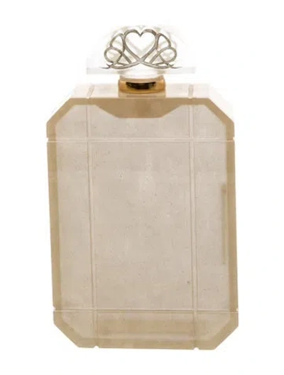 Pre-owned Charlotte Olympia Acrylic Clutch In Neutrals