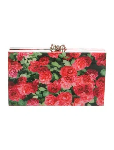 Pre-owned Charlotte Olympia Acrylic Clutch In Red