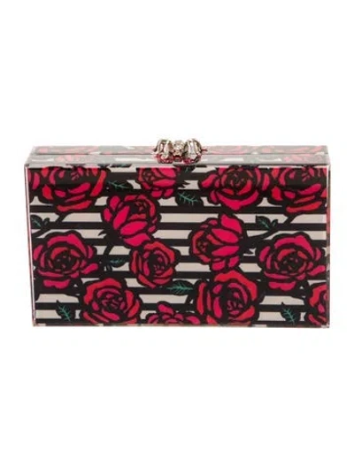 Pre-owned Charlotte Olympia Acrylic Minaudière In Red