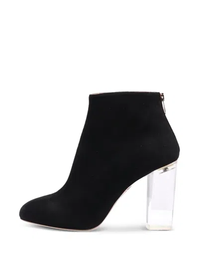 Pre-owned Charlotte Olympia Block-heel Ankle Boots In Black