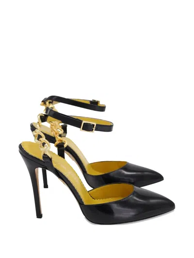 Pre-owned Charlotte Olympia Chain-strap Pumps In Black