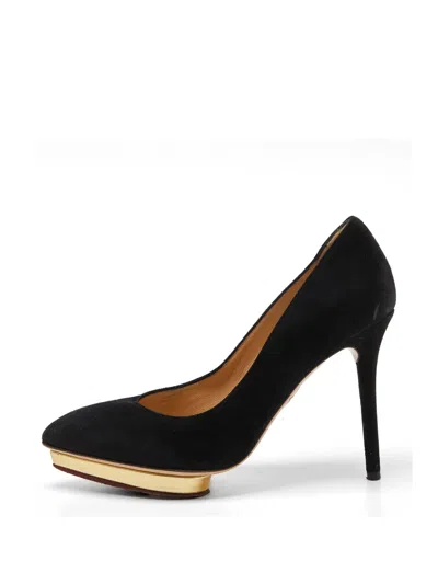 Pre-owned Charlotte Olympia Debbie Platform Pumps In Black