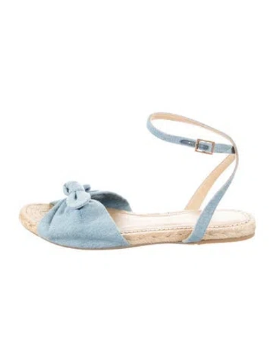 Pre-owned Charlotte Olympia Denim Bow Accents Espadrilles In Yellow