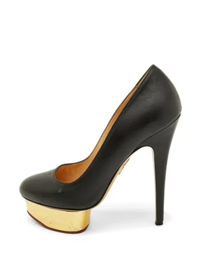Pre-owned Charlotte Olympia Dolly Platform Pumps In Black