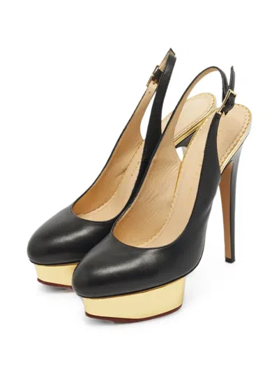 Pre-owned Charlotte Olympia Dolly Platform Pumps In Black