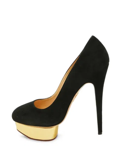 Pre-owned Charlotte Olympia Dolly Platform Pumps In Black