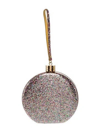 Pre-owned Charlotte Olympia Glitter Minaudière In Multi