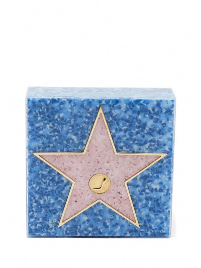 Pre-owned Charlotte Olympia Hollywood Walk Of Fame Clutch Bag In Blue