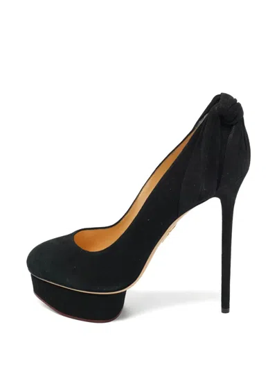 Pre-owned Charlotte Olympia Josephine Platform Heel Shoes In Black