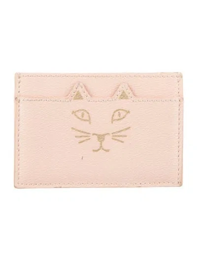 Pre-owned Charlotte Olympia Leather Card Holder In Neutrals