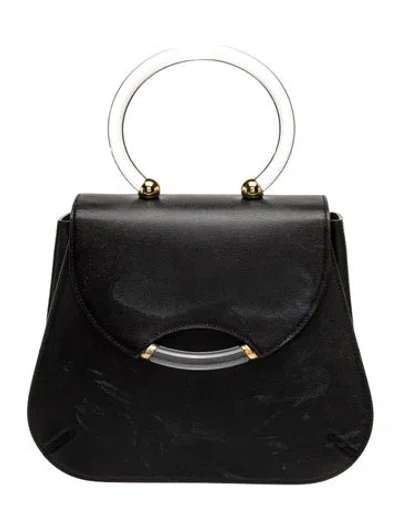 Pre-owned Charlotte Olympia Leather Top Handle Bag In Black