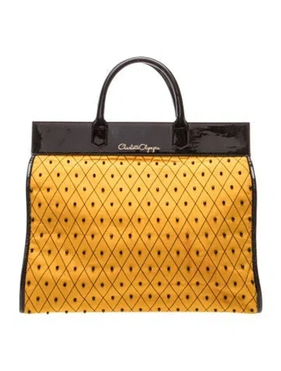 Pre-owned Charlotte Olympia Leather Top Handle Bag Vintage In Yellow