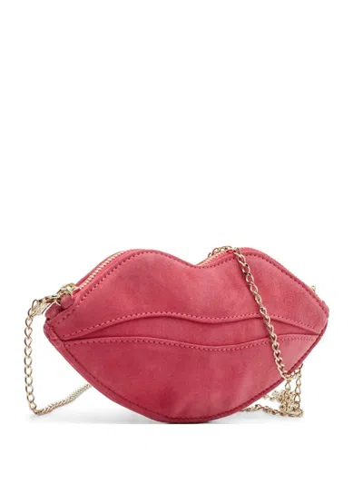 Pre-owned Charlotte Olympia Medium Lip Clutch Bag In Pink