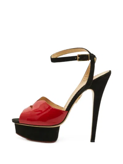 Pre-owned Charlotte Olympia Olympia Open-toe Platform Sandals In Black
