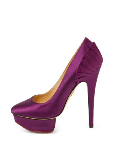 Pre-owned Charlotte Olympia Paloma Platform Pumps In Purple