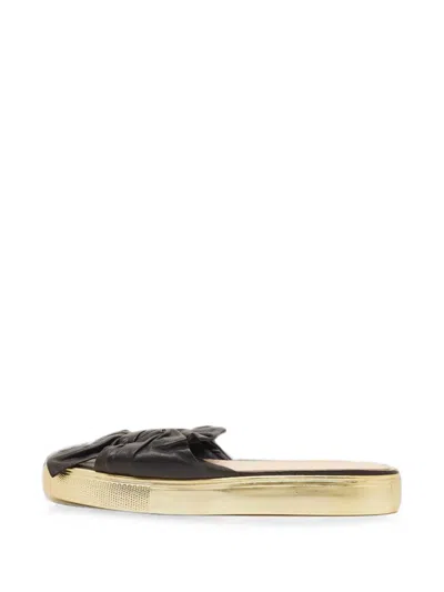 Pre-owned Charlotte Olympia Poolside Knotted-top Slides In Black