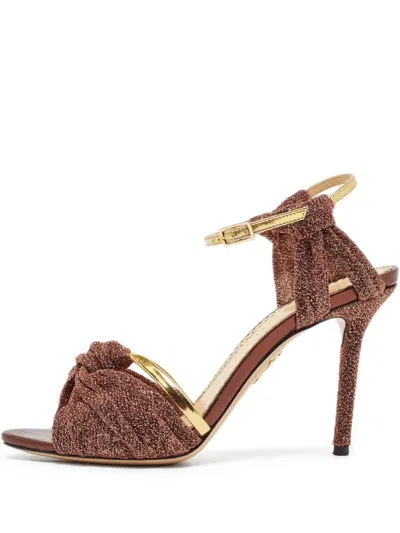 Pre-owned Charlotte Olympia  100mm Twisted Lurex Sandals
