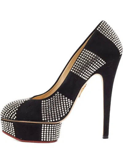 Pre-owned Charlotte Olympia  120mm Paparazzi Pumps In Black