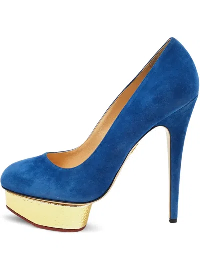 Pre-owned Charlotte Olympia  130mm Suede Heeled Pumps