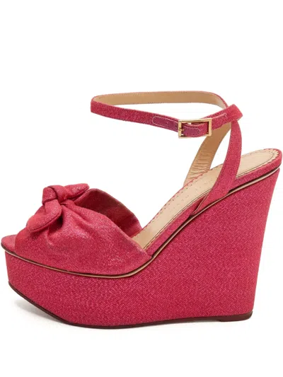 Pre-owned Charlotte Olympia  135mm Knotted Platform Wedge Sandals
