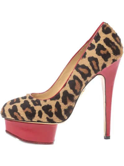 Pre-owned Charlotte Olympia  140mm Leopard-print Platform Pumps