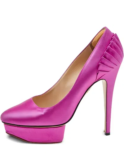Pre-owned Charlotte Olympia  145mm Paloma Fan Pumps