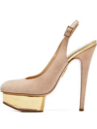 Pre-owned Charlotte Olympia  150mm Slingback Pumps