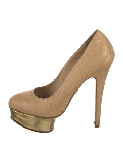 Pre-owned Charlotte Olympia Pumps In Neutral