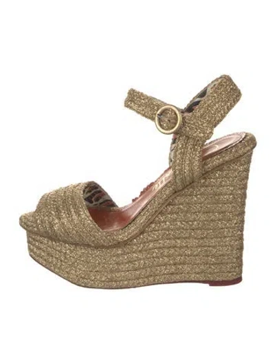 Pre-owned Charlotte Olympia Raffia Espadrilles