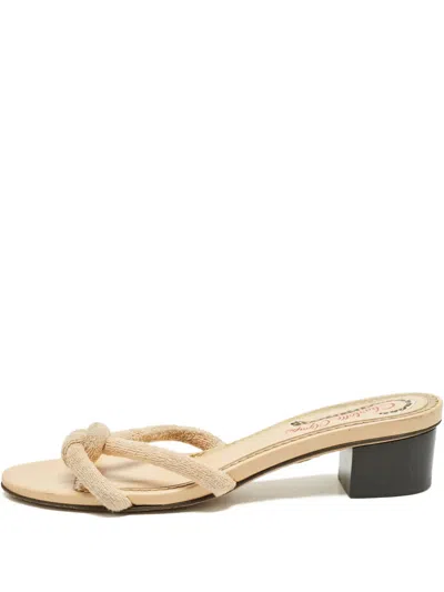 Pre-owned Charlotte Olympia Rope-knot Sandals In Neutral