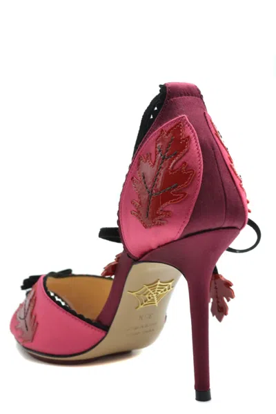 Charlotte Olympia Sandals Pink In Burgundy