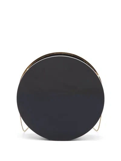 Pre-owned Charlotte Olympia Spiral Round Clutch Bag In Black