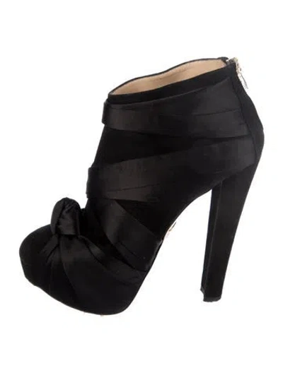 Pre-owned Charlotte Olympia Suede Boots In Black