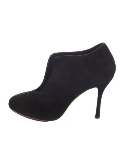 Pre-owned Charlotte Olympia Suede Boots In Blue