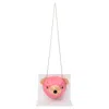 Charlotte Olympia Teddy Bear Crossbody Bag In Pink Satin In Pink