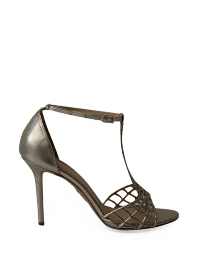 Pre-owned Charlotte Olympia Web Buckled Sandals In Gold