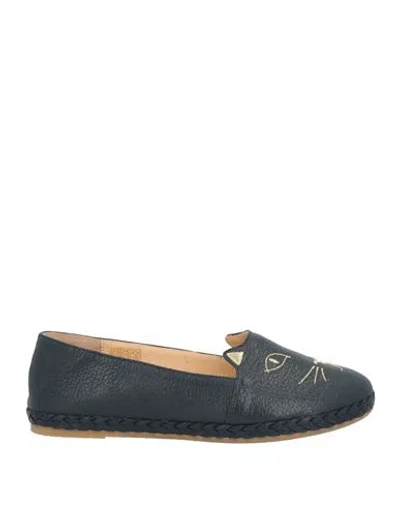 Charlotte Olympia Woman Ballet Flats Midnight Blue Size 5 Soft Leather In Multi