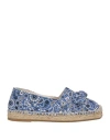 Charlotte Olympia Woman Espadrilles Blue Size 5 Textile Fibers In Blue