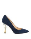 Charlotte Olympia Woman Pumps Midnight Blue Size 5 Leather