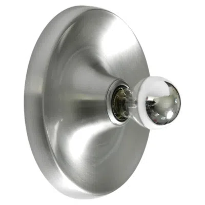 Pre-owned Charlotte Perriand 1960s Round Space Age Pop Art Aluminum Ceiling Or Wall Lamp In Transparent