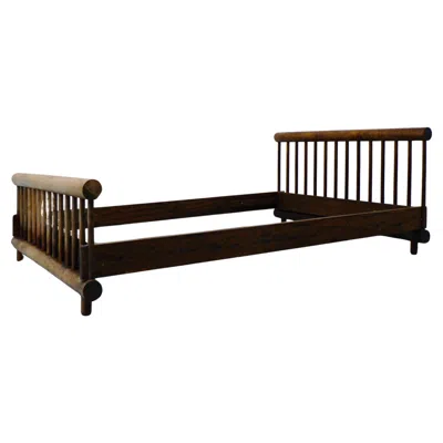 Pre-owned Charlotte Perriand A Double Bed Frame By  - "hôtel La Cachette" - France 1960 In Brown