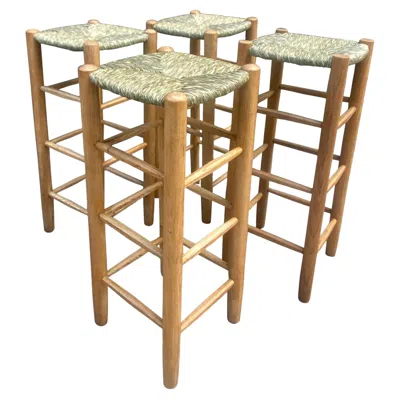 Pre-owned Charlotte Perriand Bauche Ash Bar Stools 1948 In Brown