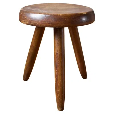Pre-owned Charlotte Perriand Berger Stool In Brown