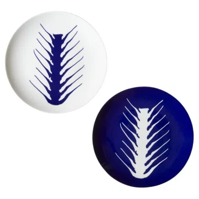 Pre-owned Charlotte Perriand Charlotte Prerriand Set Of Two Dessert Plates Arete Plates For Cassina In Gray