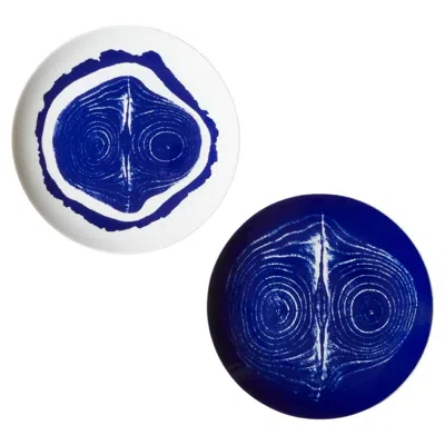 Pre-owned Charlotte Perriand Charlotte Prerriand Set Of Two Flat Tronc Plates For Cassina In Purple